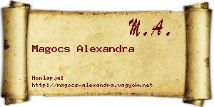 Magocs Alexandra névjegykártya